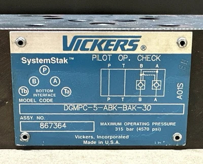 NEW Vickers DGMPC-5-ABK-BAK-30