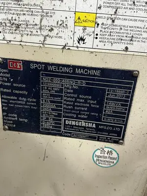 Used 2015 DENGENSHA DENGENSHA NDZ-050-41BNU-R-D Spot Welders Mississippi US | RAB Industries, Inc. #184450