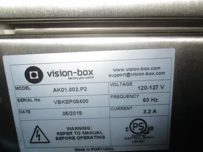 Vision - Box Biometric Verification System For Airports / Etc. Fingerprints, 2015