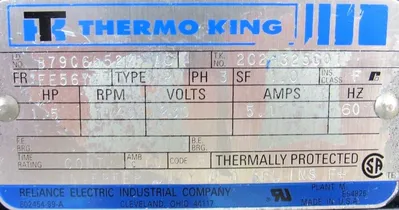 NEW THERMO KING 104-672 MOTOR B79Q6652M-AC 2C24325G01 1040672 1.5HP 230V 104672