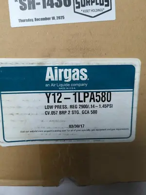 New | in-Stock AIRGAS Y12-1LPA580 Solenoid Regulators Ohio US | Surplus Asset Holdings #1242752