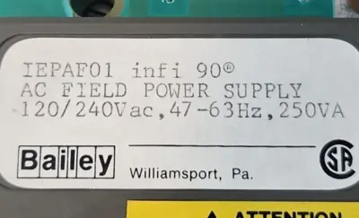 Used Bailey _UNKNOWN_ AC Power Supplies South Carolina US | Palmetto Automation #1505467