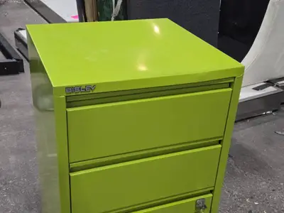Bisley Metal Locking File Cabinet 3-drawer and Key