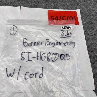 Used BANNER ENGINEERING SI-HG80DQD Relays & Switches California US | Davliegogo LLC #1706600