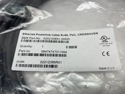 New | in-Stock B&R AUTOMATION ETHERNET POWERLINK CROSSOVER CABLE 2X RJ45 5M Cable & Wire | Maverick Industrial Sales #1104682
