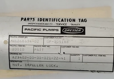 NEW Dresser Pacific Pumps A23402-00-00-021-22-41