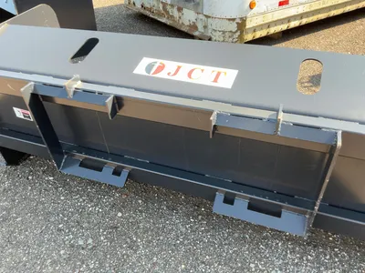 New JCT 84” Snow Pusher Box Blade Skid Steer Attachment, Universal Quick Attach, Welded on Metal Sho...