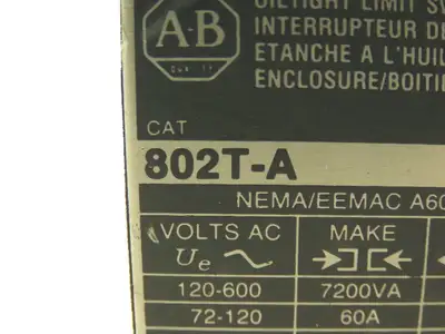 Allen Bradley 802T-A Oiltight Limit Switch Series D