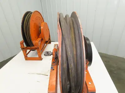 Hannay Reels 818-23-24C SR Retractable Industrial Air Hose Reel 1/2" Lot Of 2