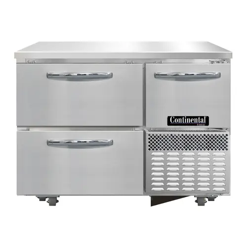 Continental FA43N-U-D 43" W Undercounter Freezer W/ (2) Sections, (1) Door, (2) Drawers, 115v
