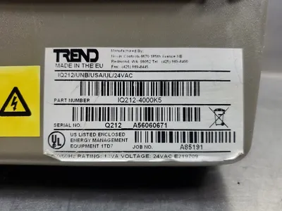 TREND IQ210 (IQ212-4000K5) 24VAC PLC CONTROLLER MODULE. 3E-15