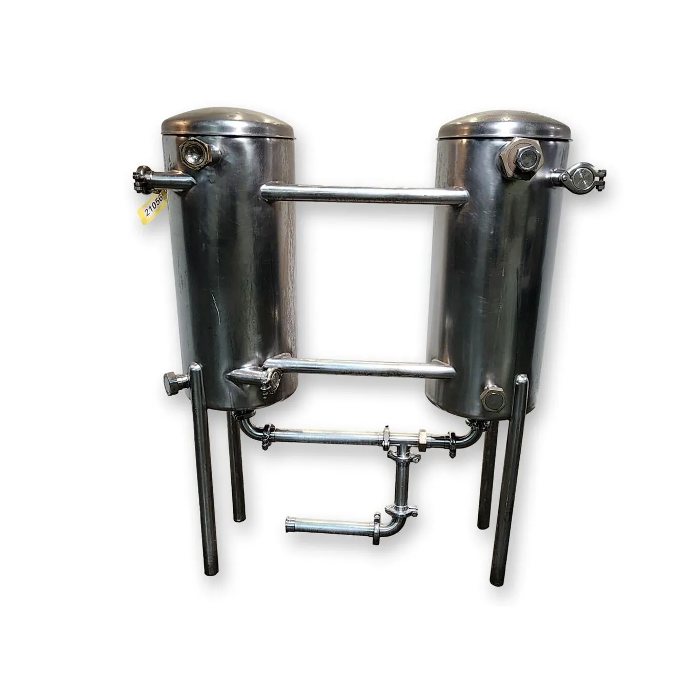 Used Stainless Steel Duplex Liquid Tank Assembly