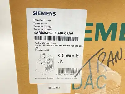 New | in-Stock Siemens Transformer Multi-Tap 208-550VAC Transformers Michigan US | Maverick Industrial Sales #1399946