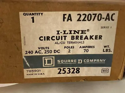New | in-Stock SQUARE D FA 22070-AC Circuit Breakers | Surplus Asset Holdings #1189160