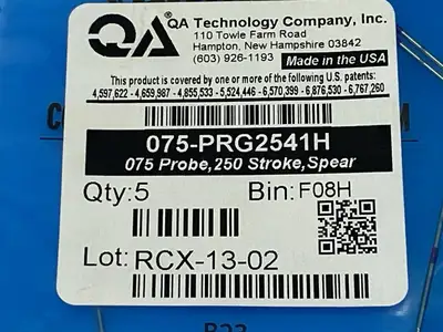 075-PRG2541H | QA Technology  Test Probe 075 Probe 250 Stroke Spear LOT OF 10 - New