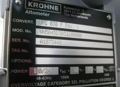 New | in-Stock Krohne UFC 030 F Div. 1 Sensors New Hampshire US | Bitter End Trading #1452898