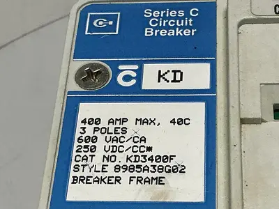 USED CUTLER HAMMER KD3400F
