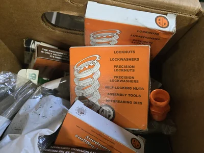 Box of Mixed Bearings, Seals, Locking Nuts