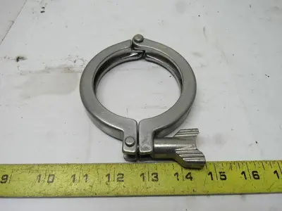 3" Sanitary Hinged Split Clamp Stainless Steel Lot Of 2