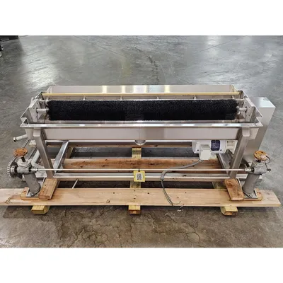 Used 1/2HP Motorized Sanitary Conveyor Belt Washing System - 54"W