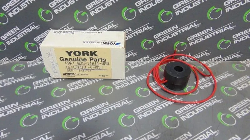 York 025-11611-000 Solenoid Valve Coil New NIB
