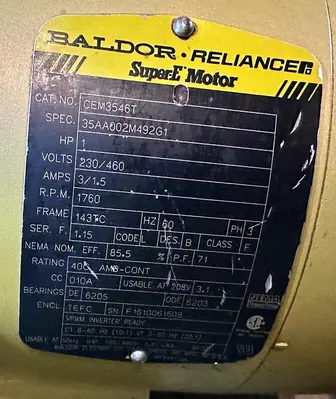 USED BALDOR CEM3546T