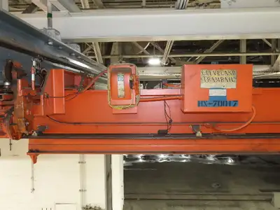 Cleveland Tramrail P&H 4 Ton Single Girder Underhung Bridge Crane 45' 10" Span