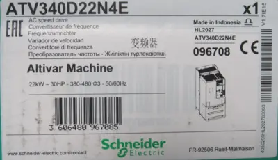 NEW SCHNEIDER ELECTRIC ATV340D22N4E ALIVAR 340 DRIVE 30HP