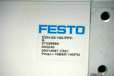 NEW FESTO DZH-50-100-PPV-A FLAT CYLINDER 14067 DZH50100PPVA