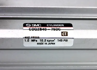 SMC CDQ2B40-75DC Pneumatic Compact Cylinder, 40mm Bore, 75mm Stroke
