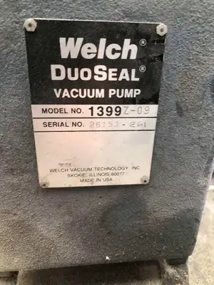 Welch DuoSeal 1399Z-09 Belt-Driven Vacuum Pump 1/3HP 1725RPM 115V 1PH