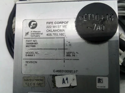 USED FIFE FIFE 200926-001 D-MAX 1 WEB GUIDE CONTROLLER