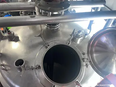 APV Crepaco approx 1500 gallon T316L stainless steel dimple jacket reactor