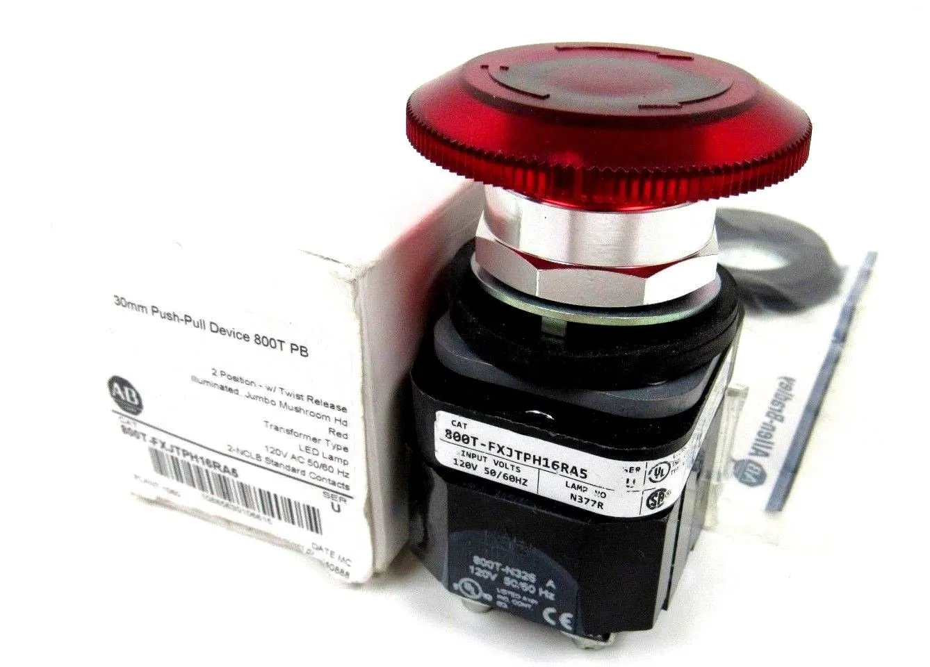 NEW ALLEN BRADLEY 800T-FXJTPH16RA5 PUSH PULL SWITCH 800TFXJTPH16RA5 SER U