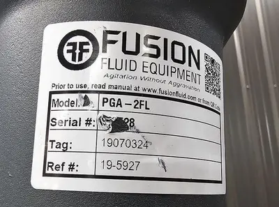 Used 250 Gallon Tank (Reactor), 316 Stainless Steel, With Air Mixer