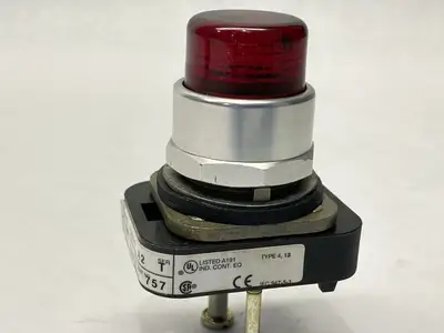 USED ALLEN-BRADLEY SER T ILLUMINATED PUSH BUTTON 30MM RED 24V