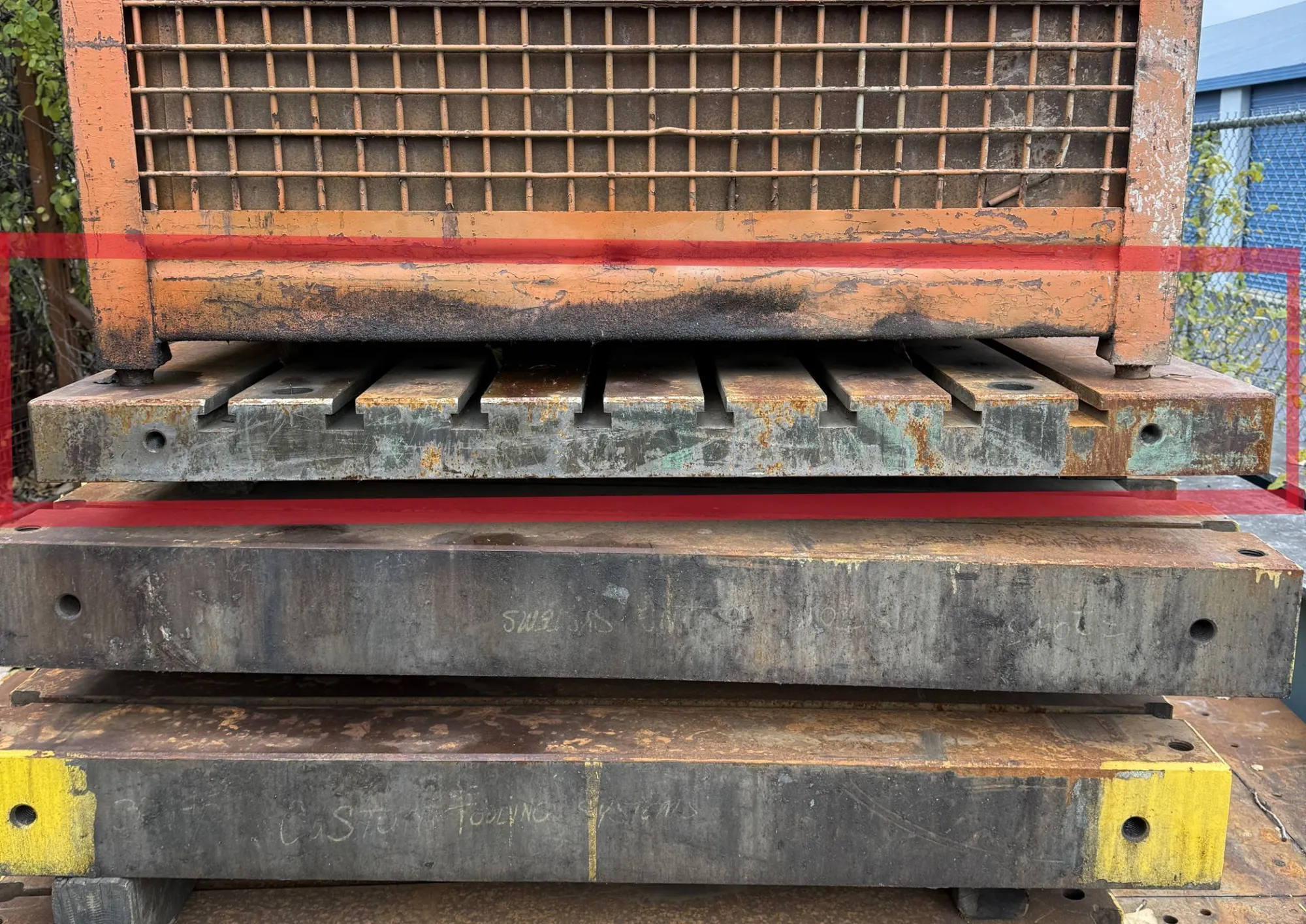 60" x 48" x 4" T-Slotted Bolster Plate
