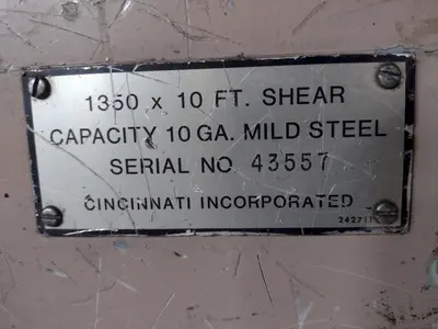 USED CINCINNATI INC 1350 X 10