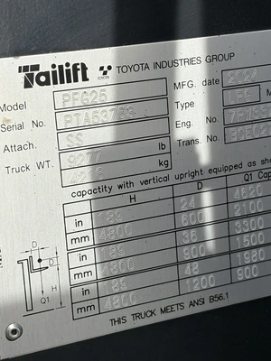 USED 2024 TAILIFT PFG25