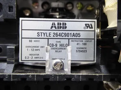 ABB 264C901A05 C0-9 HILO Overcurrent Relay 1-12 Amps Used