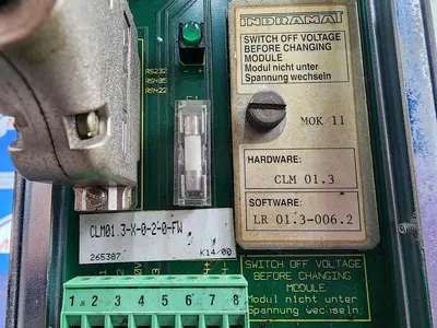Used INDRAMAT CLM01.3-X-0-2-0-FW AC Drive Control Module Michigan US | Midwest Press and Automation #1302470