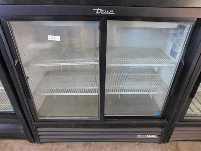 True GDM-41SL-48-HC-LD 46" Two Section Glass Door Merchandiser Refrigerator