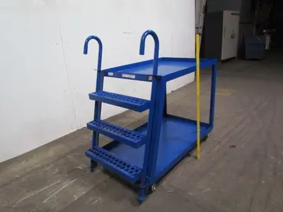 Vestil SPS2-2848 Two Shelf Order Picker Cart Steel Construction 1000lb Capacity