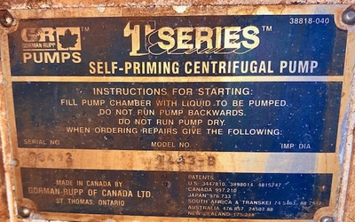 Gorman Rupp T4A3-B Self-Priming Centrifugal Pump