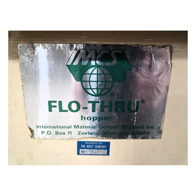 Used 30 Cu/Ft Mild Steel Portable Material Storage Bin Stackable Flo-Thru Hopper