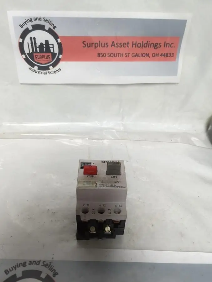 Used SIEMENS 3VE1010-2L Industrial Controls Ohio US | Surplus Asset Holdings #1412760