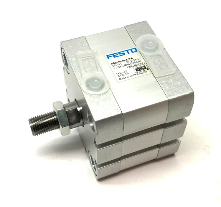Used FESTO COMPACT CYLINDER 10MM STROKE 50MM BORE Pneumatic Cylinders | Maverick Industrial Sales #1111776