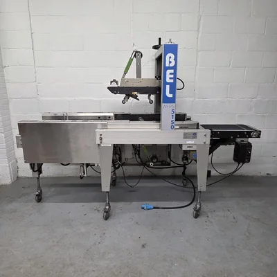 Bel 5150 Box Top and Bottom Tapping Machineand case former # 6989