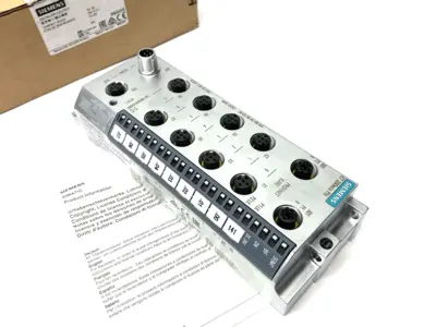 USED SIEMENS SIMATIC DP ET200ECO PN I/O MODULE 8 DIO, DC24V/1,3A