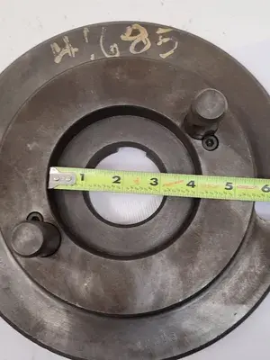 LATHE CHUCK ADAPTER BACK PLATE D1-6 MOUNT, 10" DIAMETER, 2-1/4" THRU HOLE